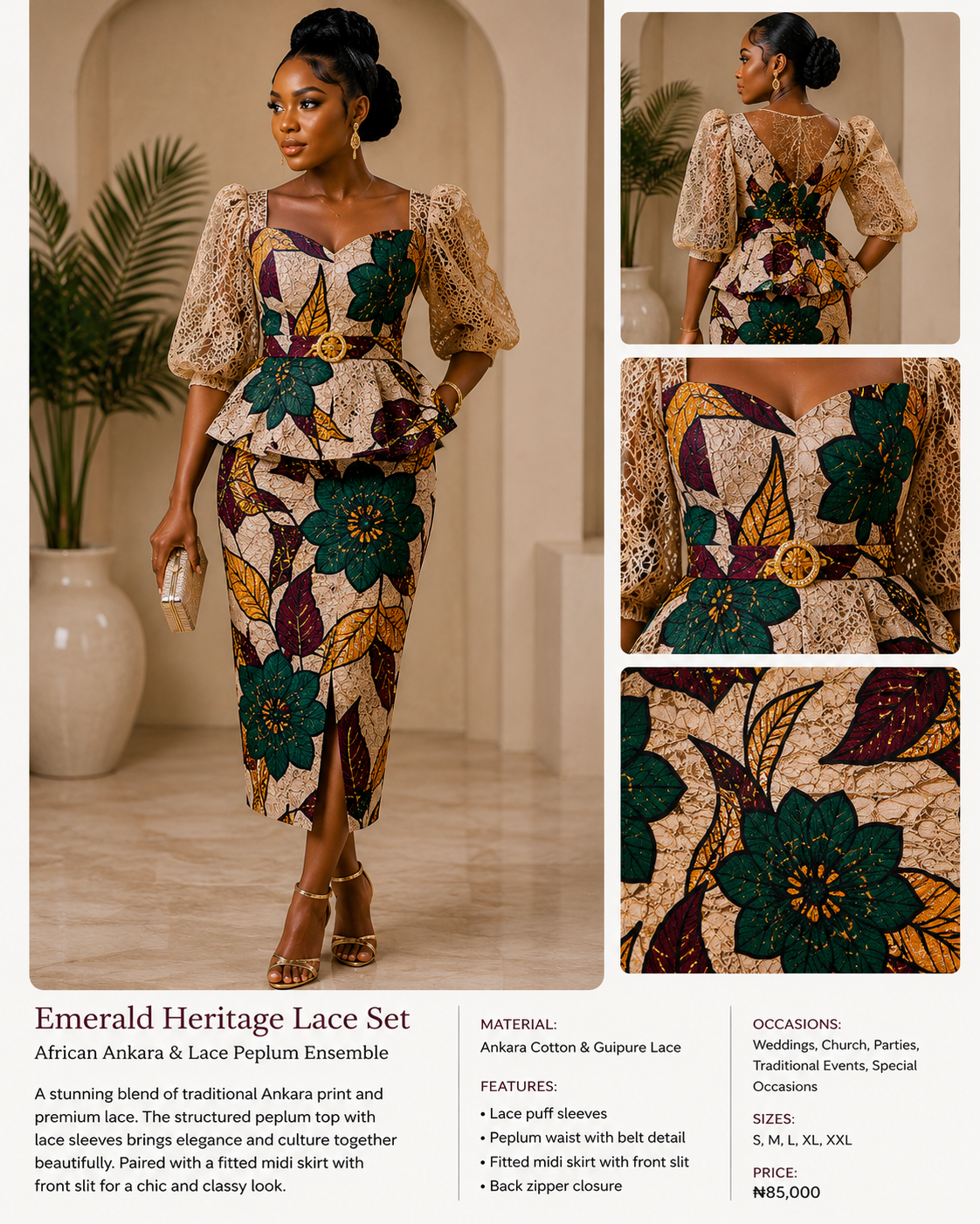 African Elegance Peplum Collection